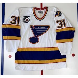 St. Louis Blues Curtis Joseph Vintage Authentic 1991-92 CCM NHL Hockey Jersey 48